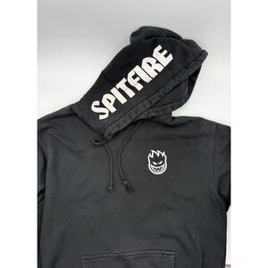 Spitfire Wheels Hoodie Men's Small Skater Spellout Grunge Flame Y2K Fireboy